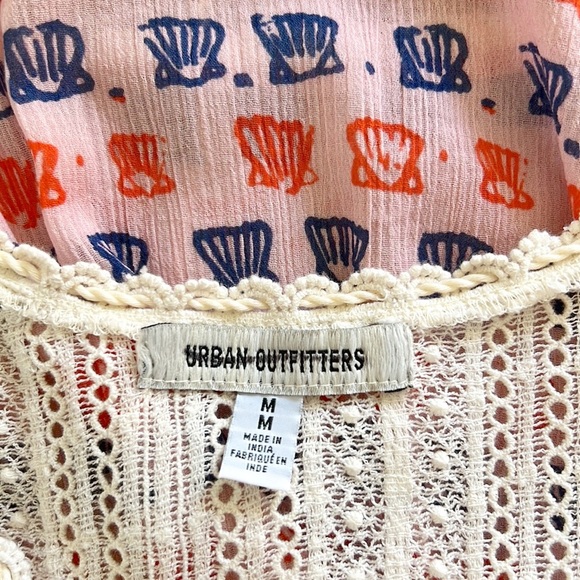 Urban Outfitters Kimchi Blue Gia Babydoll Blouse with Seashell Pattern NWOT - Picture 14 of 16